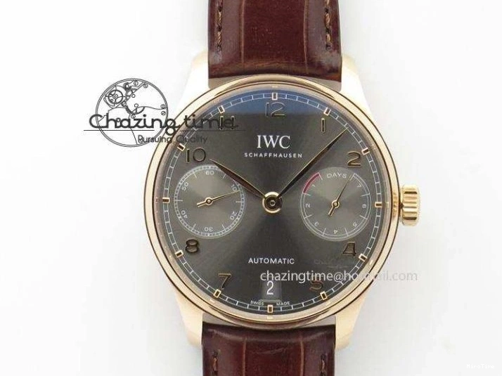 MIROTIME 0205 Portuguese Chrono IW371620 APSF 1:1 Best Edition White Blue Dial on Blue Leather Strap A MultiPurpose 7039